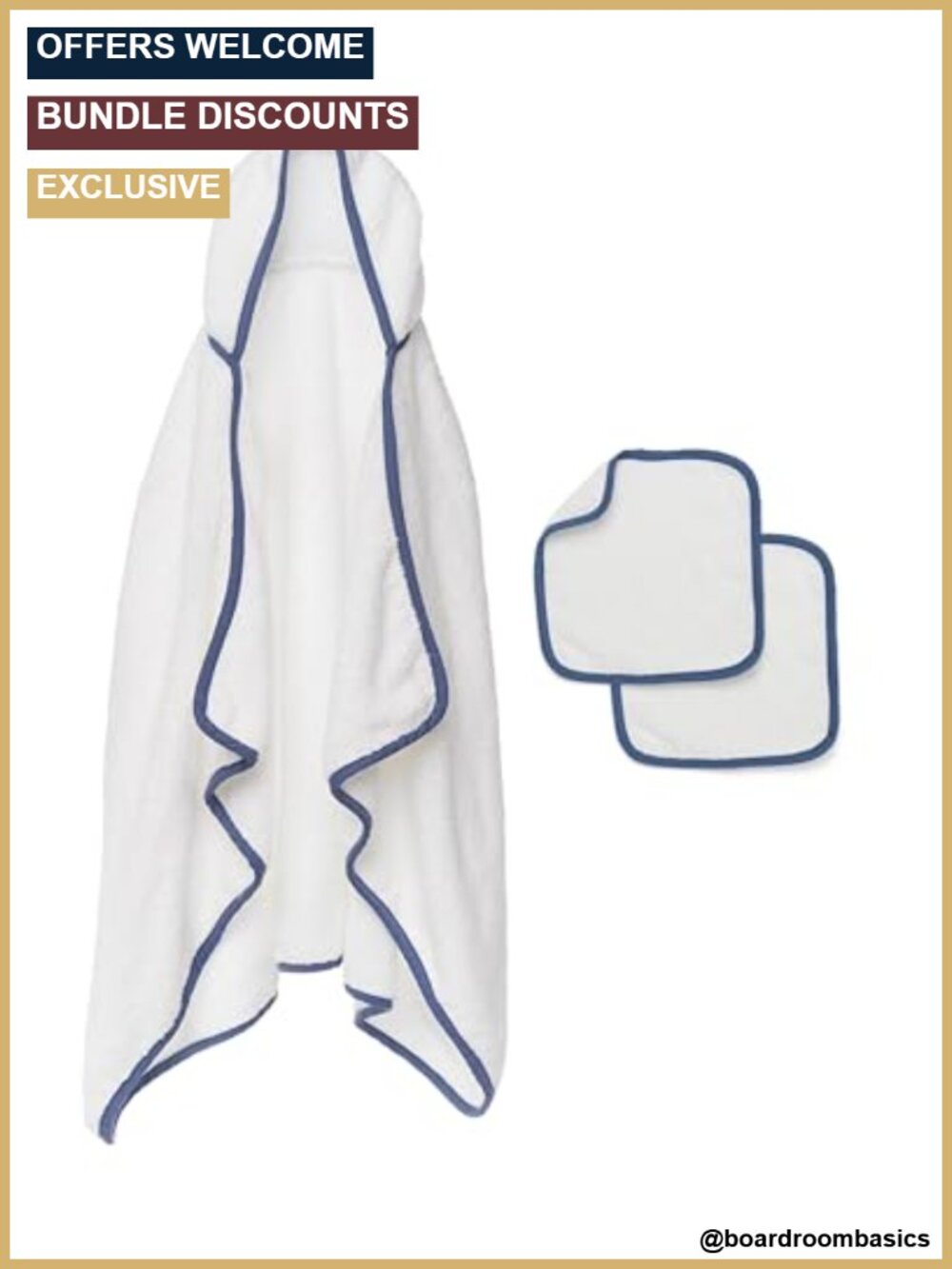 Organic Cotton Hooded Baby Towel & Washcloth Set